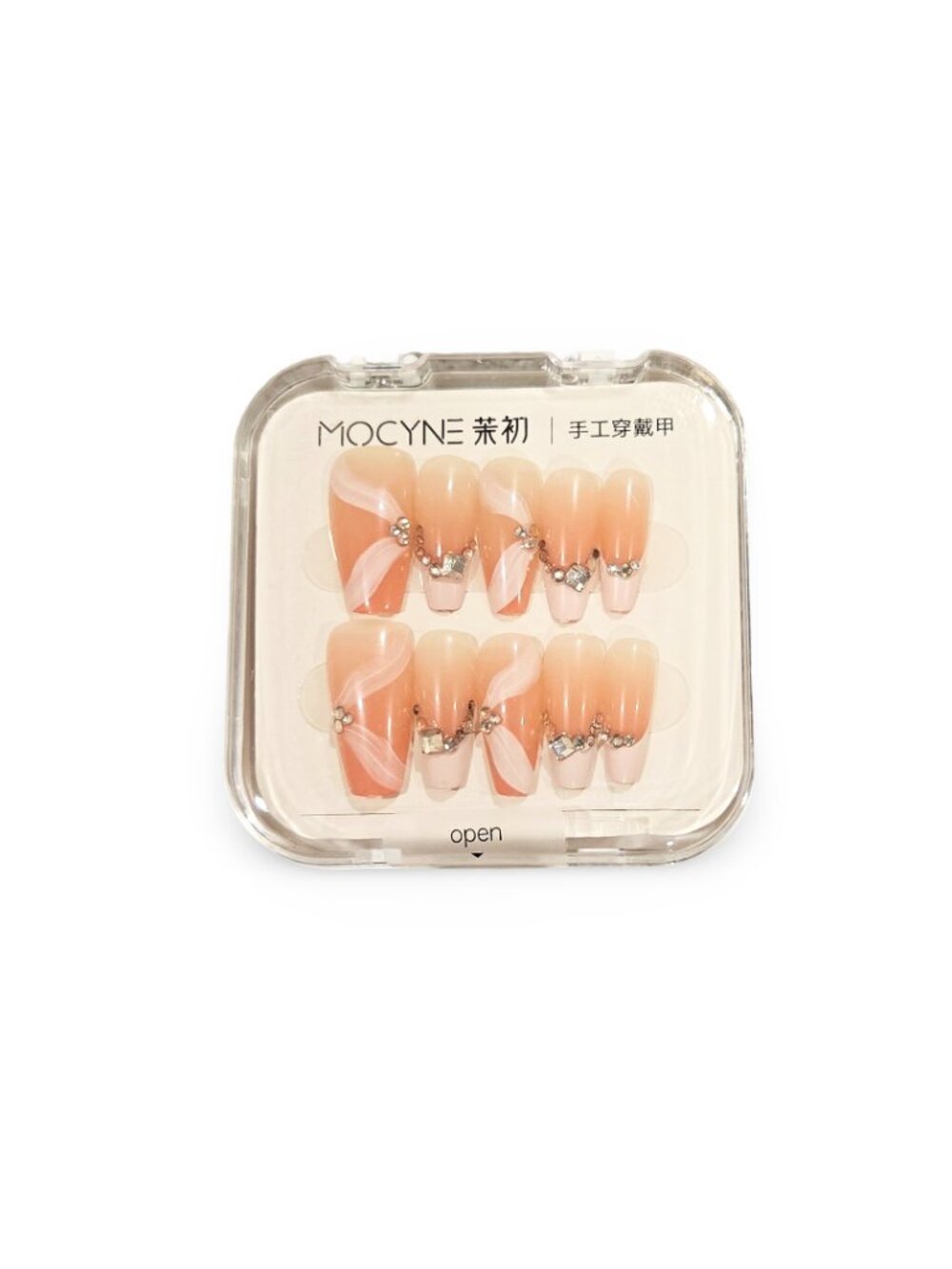 Press on Nails Pink Coffin Shape